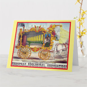 Vintage Circus Poster Fars dag Kort
