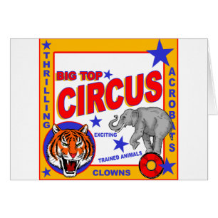 Vintage Circus Poster Hälsningskort