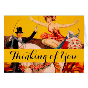 Vintage Circus Poster Hälsningskort