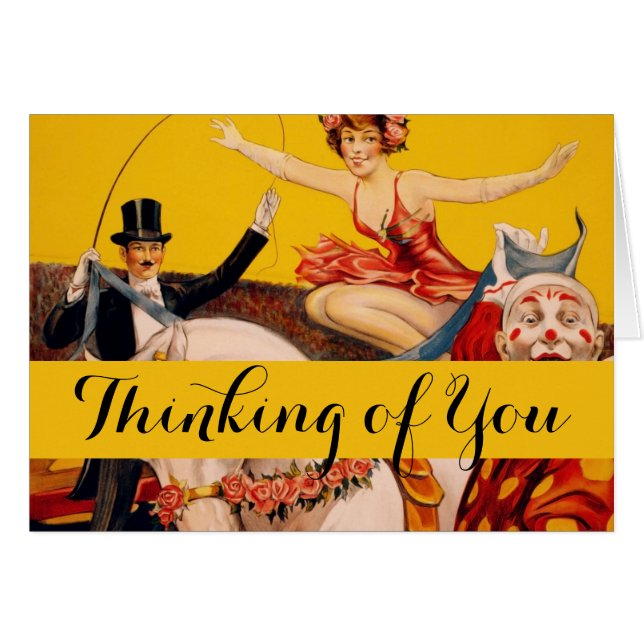 Vintage Circus Poster Hälsningskort (Framsidan Horizontal)