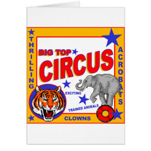Vintage Circus Poster Hälsningskort