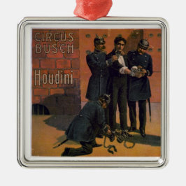 Vintage Circus Poster - Houdini och Circus Julgransprydnad Metall