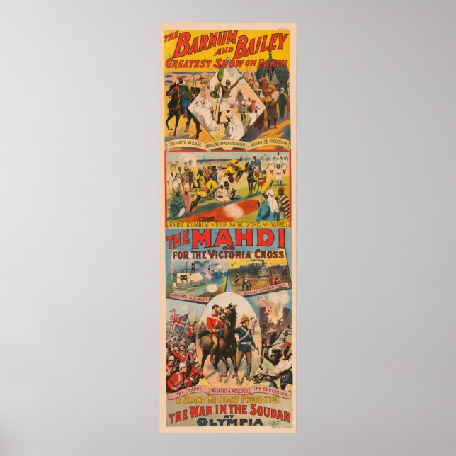 Vintage Circus Poster Mahdi (Framsidan)