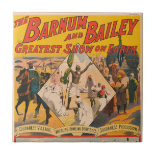 Vintage Circus Poster Mahdi Kakelplatta