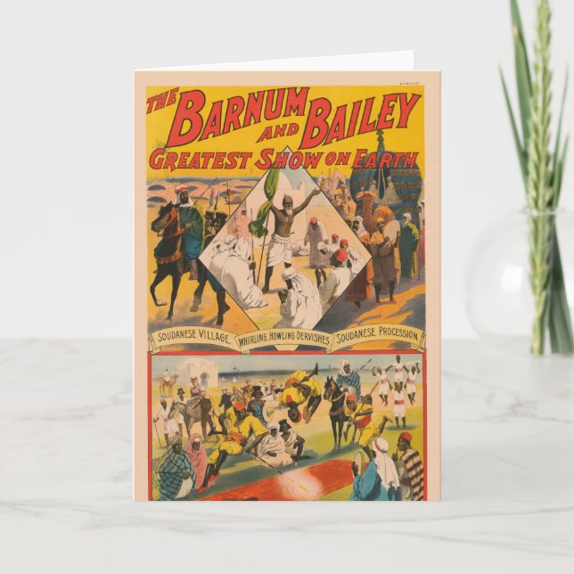 Vintage Circus Poster Mahdi Kort (Framsida)