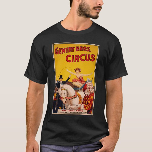 Vintage Circus Poster T Shirt (Framsida)