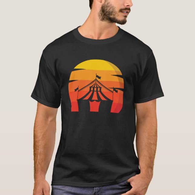 Vintage Circus Retro Circus T Shirt (Framsida)