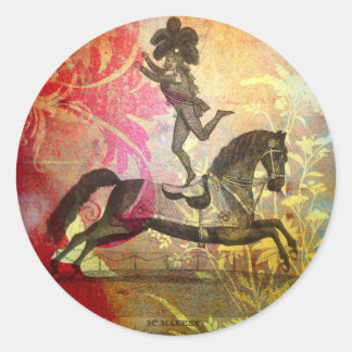 Vintage Circus Runt Klistermärke