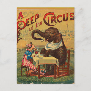 Vintage Circus Vykort
