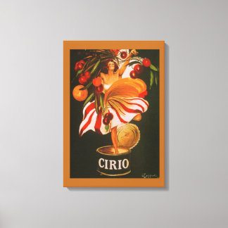 Vintage Cirio Cherries Italia Canvastryck