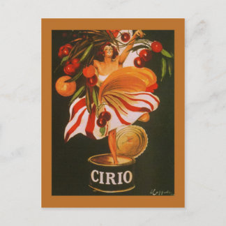 Vintage Cirio Cherries Italia Vykort