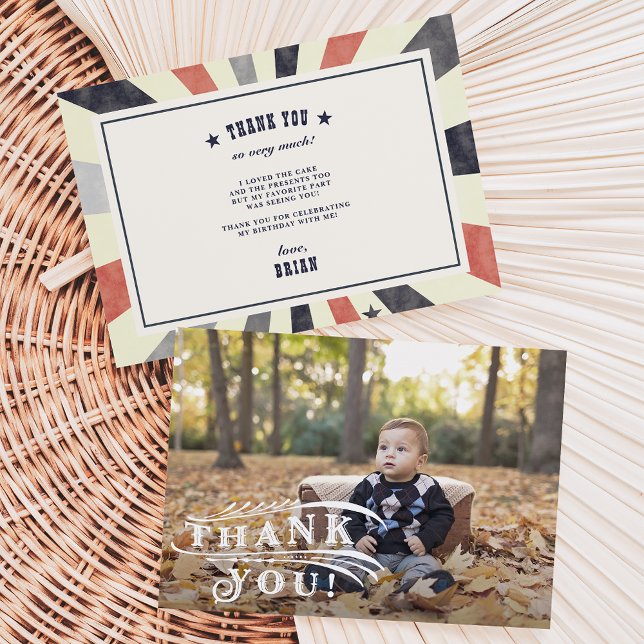 Vintage Cirkus Foto Tacksägelsekort Tack Kort (Skapare uppladdad)