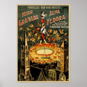 Vintage Cirkus och Poster