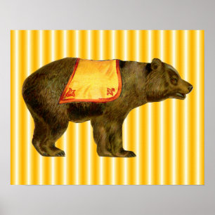 vintage cirkusbjörn poster