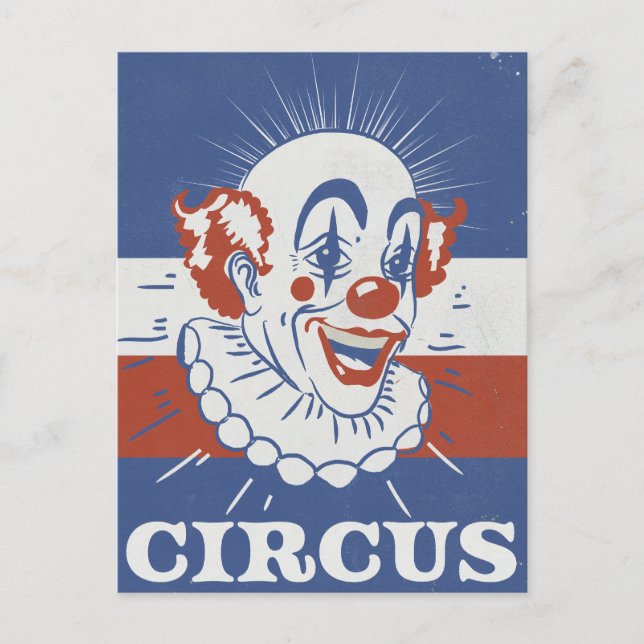 Vintage cirkusreklam vykort (Framsida)