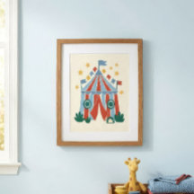 Vintage Cirkustält Nursery Art Print