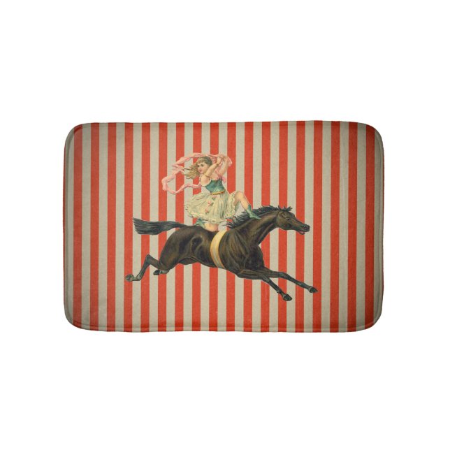 vintage Cirus acrobat & horse bathmat Badrumsmatta (Framsidan)