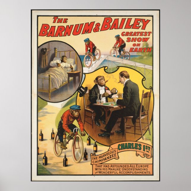Vintage: Cirus Barnum & Bailey - Poster (Framsidan)