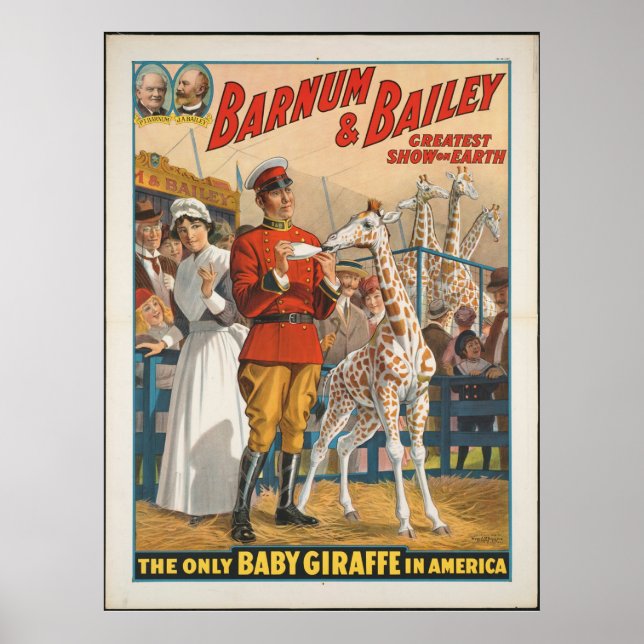 Vintage: Cirus Barnum & Bailey - Poster (Framsidan)