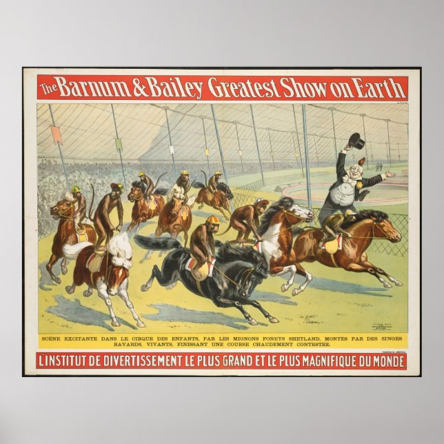 Vintage: Cirus Barnum & Bailey - Poster (Framsidan)