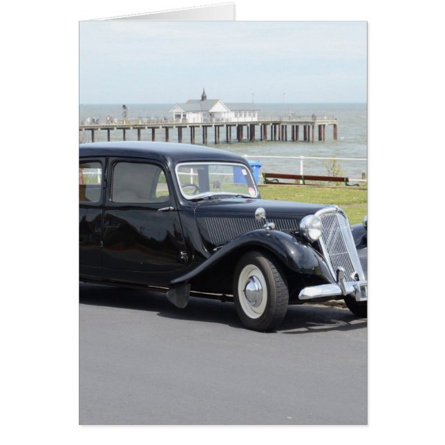 Vintage Citroen Hälsningskort (Framsidan)