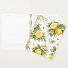 Vintage Citronblommönster | Cottagecore Citrus