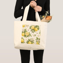 Vintage Citronblommönster | Cottagecore Citrus
