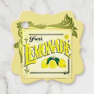 Vintage citronmärke sommarfrukt gåvor etiketter