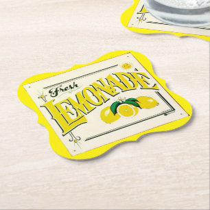 Vintage citronmärket citron sommarfrukt papper kak underlägg papper