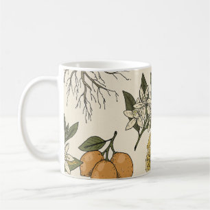 Vintage citronmönster kaffemugg