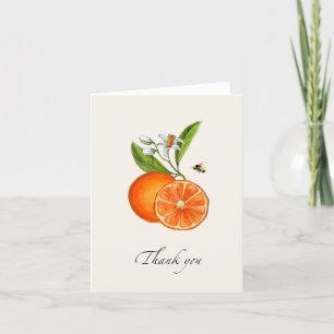 Vintage Citrus Apelsin vikt tackkort