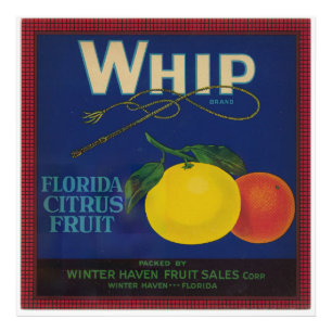 Vintage Citrus Fruit-etikett Fototryck