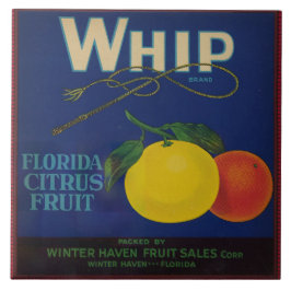 Vintage Citrus Fruit-etikett Kakelplatta