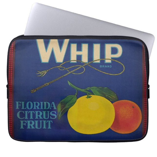 Vintage Citrus Fruit-etikett Laptop Fodral (Framsidan)