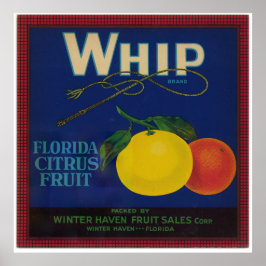 Vintage Citrus Fruit-etikett Poster
