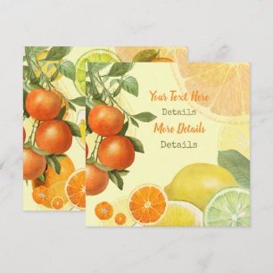 Vintage Citrus Spara datum Julkort