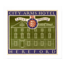 Vintage City Arm Hotel Travel Poster