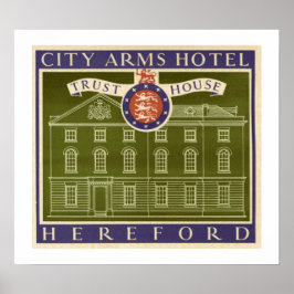 Vintage City Arm Hotel Travel Poster
