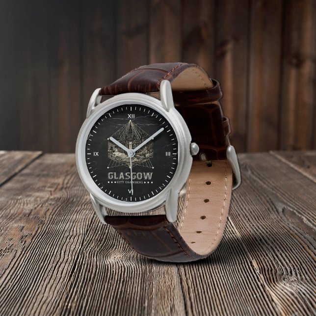 Vintage CIty Chambers Classic brun läder Armbandsur (Skapare uppladdad)