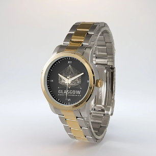 Vintage City Chambers Oversized Two-Tone Bracelet Armbandsur