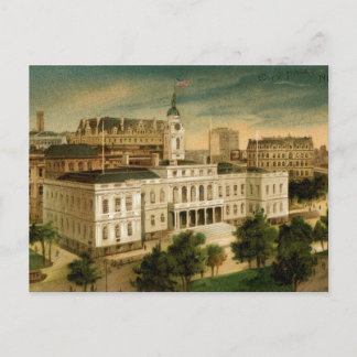 Vintage City Hall New York Vykort