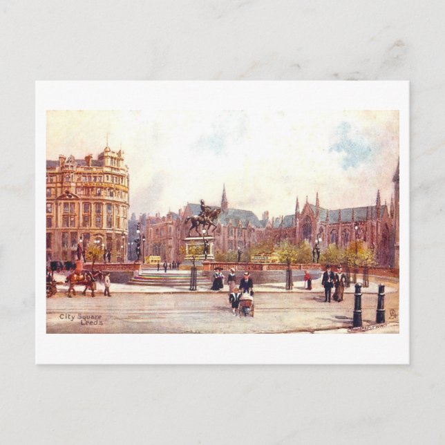 Vintage City Square, Leeds Vykort (Framsida)