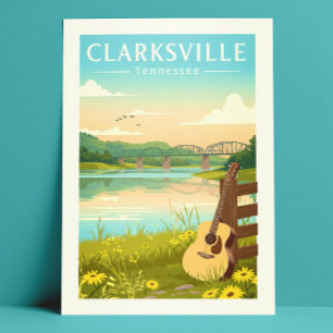 Vintage Clarksville Tennessee Vykort