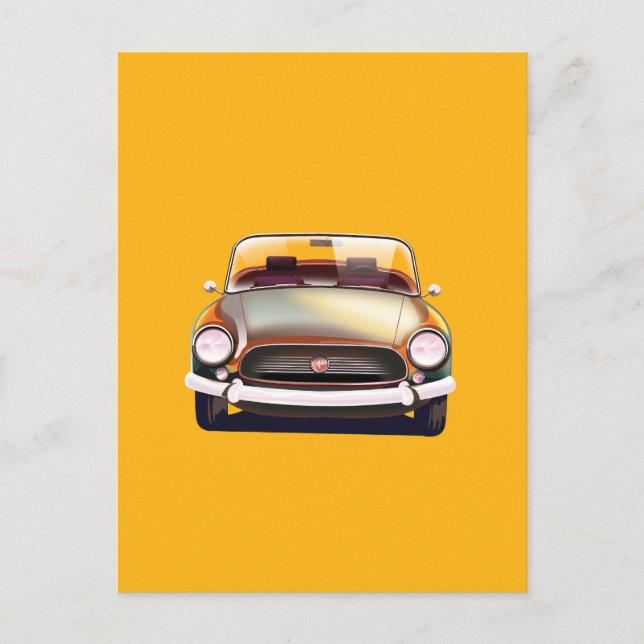 Vintage Classic-bil Meddelande Vykort (Framsida)
