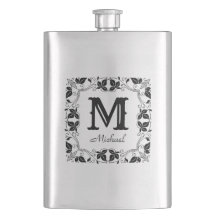Vintage Classic Blommigt Personlig Monogram Namn