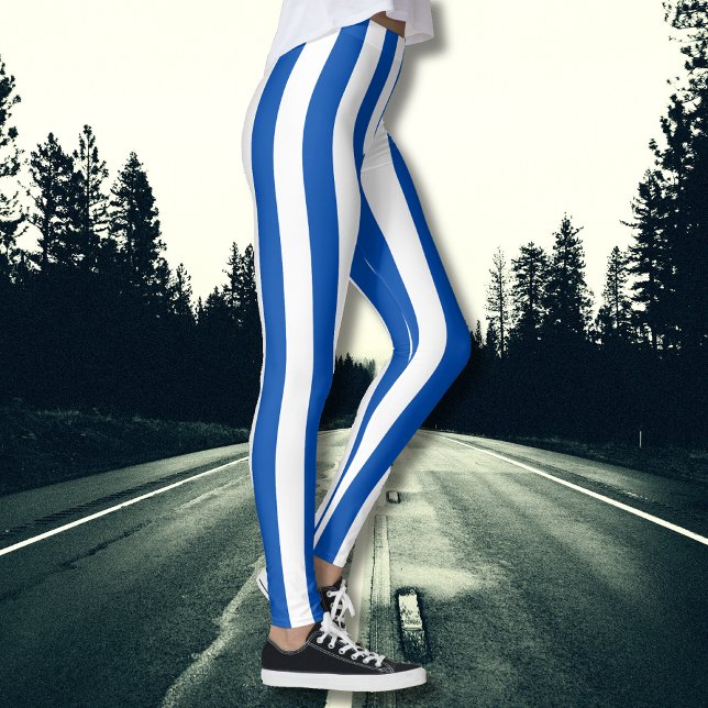 Vintage Classic Blue & White Rand Leggings (Skapare uppladdad)