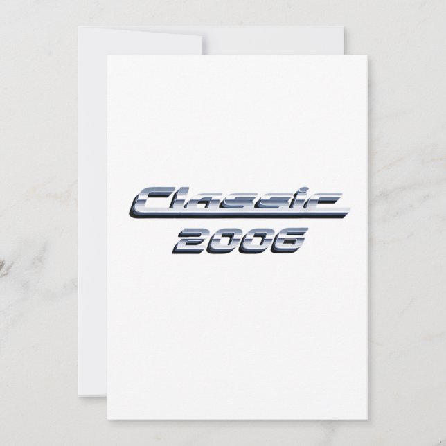 Vintage Classic Car 2006 Birthday Gift Inbjudningar (Framsida)