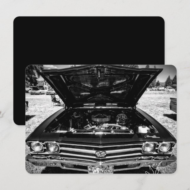 Vintage Classic Chevy Chevelle Car Photography Kort (Fram/baksida)