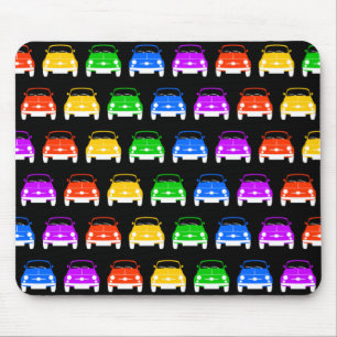 Vintage Classic Fiat 500 Rainbow Mouse-platta Musmatta