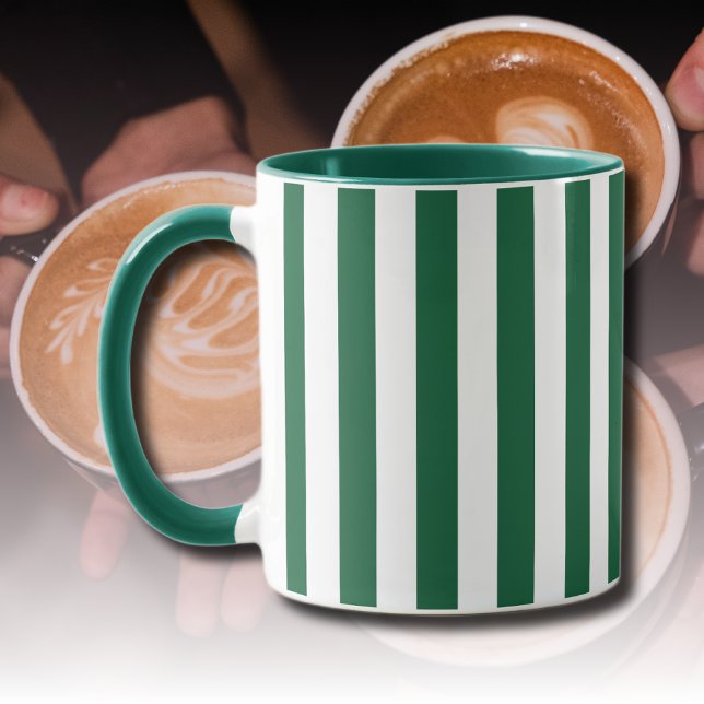 Vintage Classic Flaska Grönt & White Rand Mugg (Skapare uppladdad)